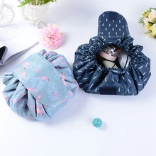 Creative Lazy font b Drawstring b font Cosmetic font b Bag b font Large Capacity Portable