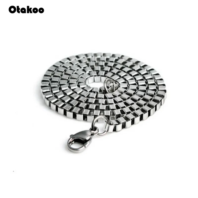Цепочка для ожерелья Otakoo серебристая цепочка из нержавеющей стали 316L мужчин и