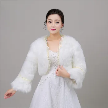 

Soft Faux Fur Wedding Wrap Bolero Bridal Accessories Cape Cloak Shawls Scarves Stock