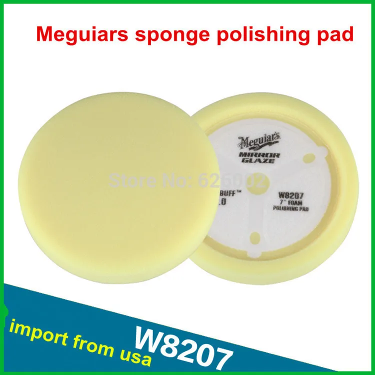 Meguiars W8207 7inch Yellow Foam Polishing Pad Sponge Mirror Glaze Auto