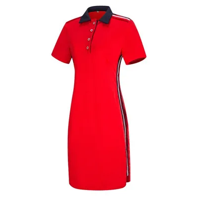 Fashion Brand Women Polo Dress T Shirt Short Sleeve Summer Elegant Dresses Patchwork Female Casual Oversized 6XL Vestidos - Цвет: 2