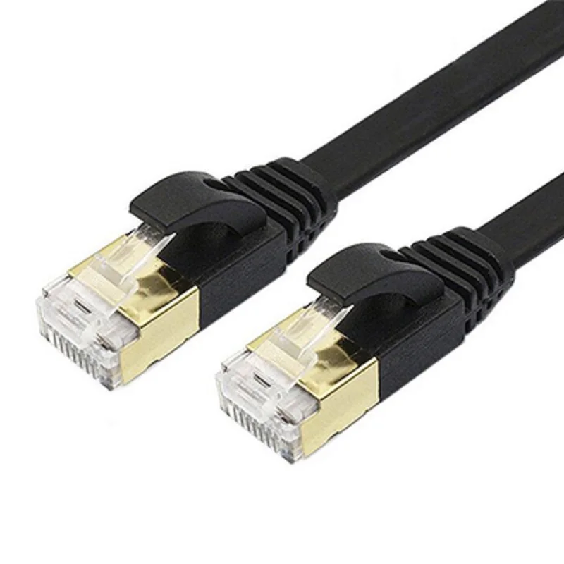 

High Speed 10Gbps Cat7 SSTP RJ45 Network Flat Shielded Patch Cord,CAT 7 LAN Cable Network Cable Internet Connector 1/2/3/15/30M