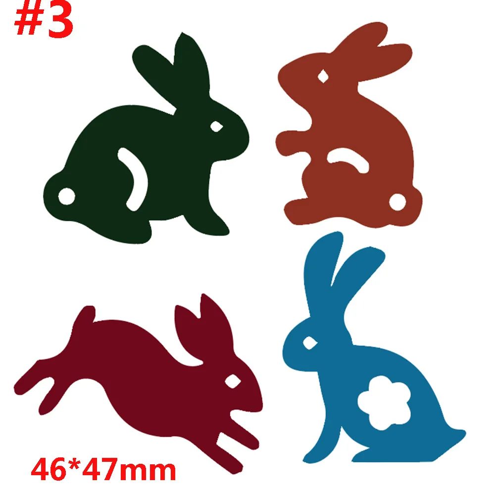 3 Happy Easter/Rabbit/Elf металлические трафареты для пресс-формы для Скрапбукинг фото украшение для альбома Тисненные карты Изготовление поделок своими руками - Цвет: 3