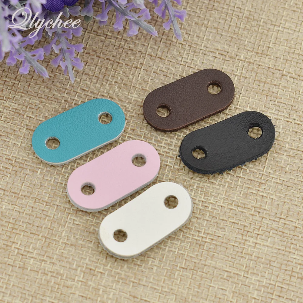 

20pcs Multi Solid Color Artificial Leather Classic Handmade Labels DIY Craft Garment Shoes Sewing On Tags Material