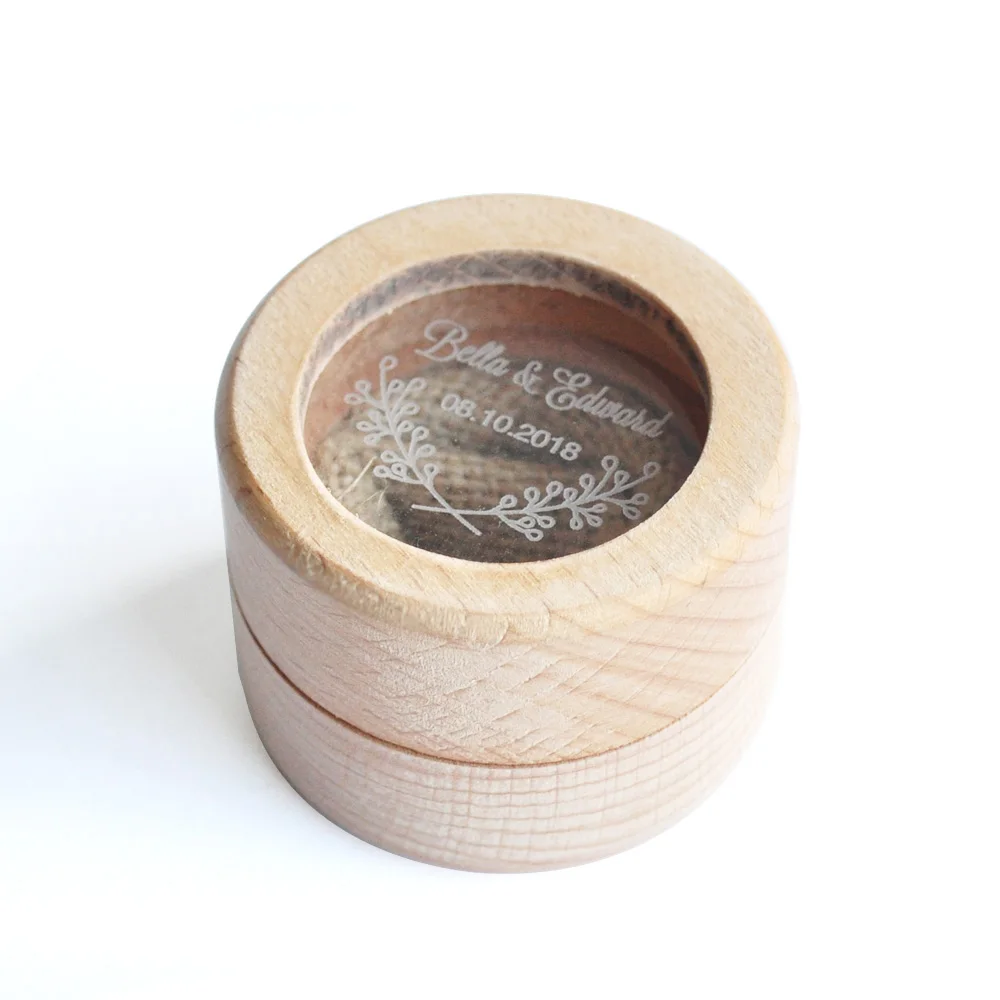 

Wood Wedding Ring Box, Personalized Wood Wedding Ring Pillow Box, Rustic Wedding Gift Ring Holder