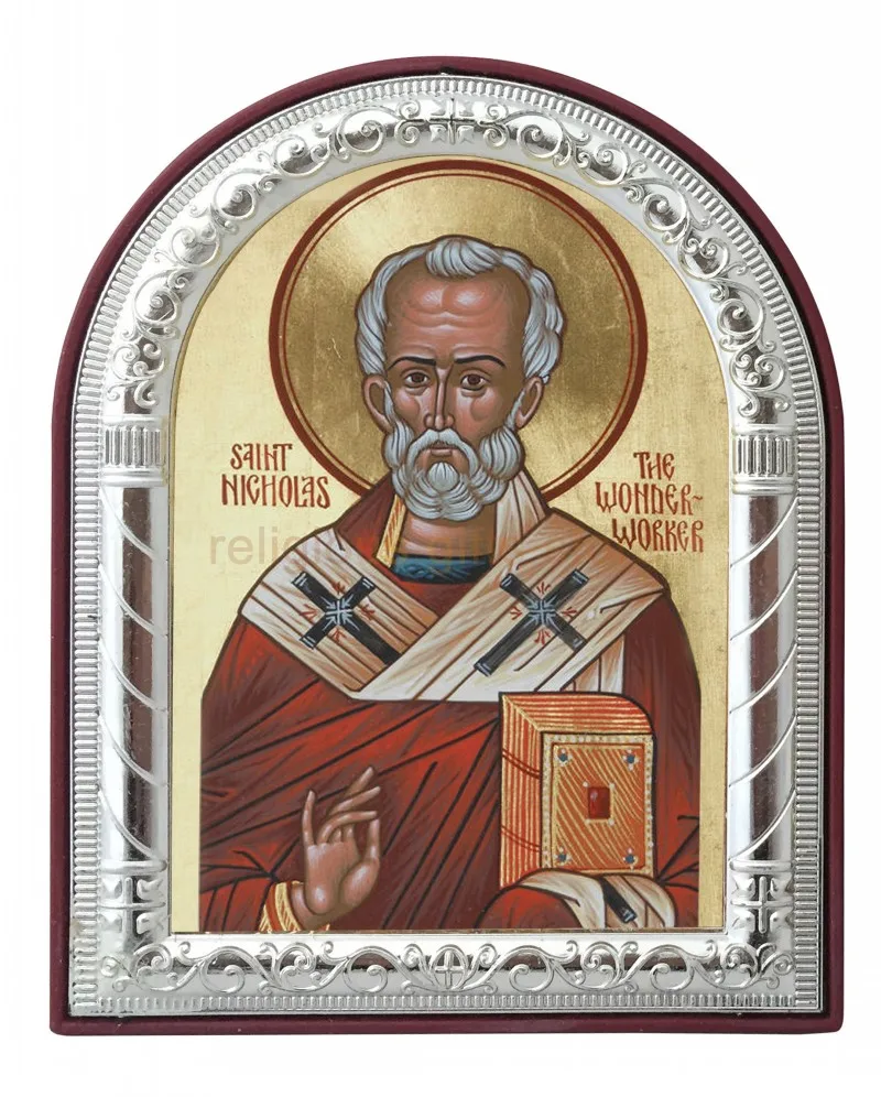 Can Custom Metal Plastic Crafts Saint Nicholas Orthodox Icons For Sale Party Decorations 