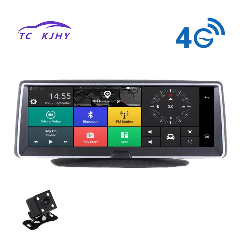 

8 Inch IPS 4G rear-view mirro Dash Camera GPS Navigation Android FHD 1080P CAR DVR Recorder Dual Night vision/ WIFI/ Bluetooth