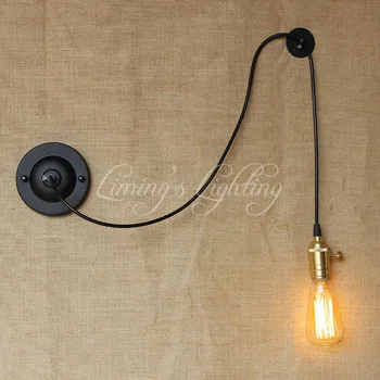 

Retro Loft Style DIY Edison Wall Sconce American Iron Antique Wall Lamp Vintage Wall Light Fixtures For Indoor Lighting