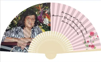 

400pcs Custom Personalized logo Hand Folding Elegant Silk Hand Fan Wedding& Party Decoration Favors 20kinds colors