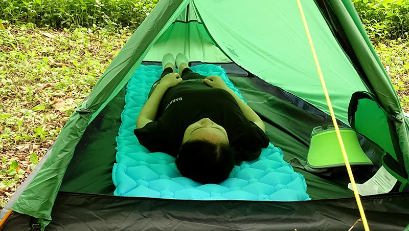 Colchão de ar Inflável para Tenda Almofada de Dormir Almofada de ar à Prova Acampamento ao ar Cama Portátil Ultraleve Dwaterproof Água Livre Mod. 1264092 18 Cheap Esteira de acampamento