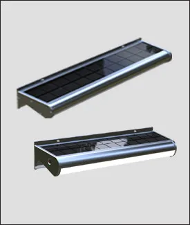 

Free shipping 1pcs/lot 24LED Aluminum Integrated exterior solar powered wall lights 4.5W outdoor led garden wall lights