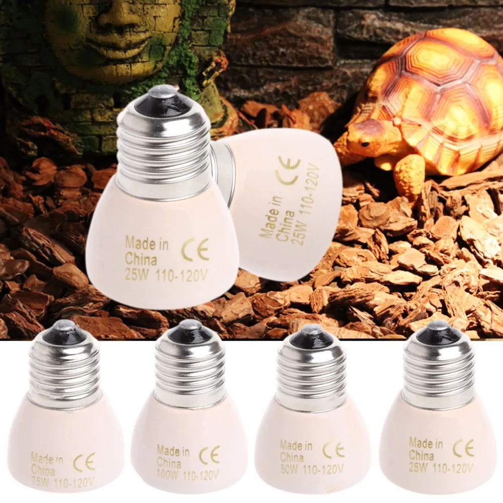 

E27 IR Infrared Ceramic Emitted Heat Lamp Light Bulb For Reptilia Animal Use Functional Habitat Lighting