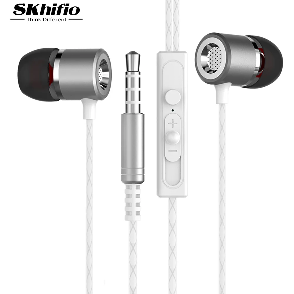 Skhifio S1 металлические наушники для телефона гарнитуры Динамик HiFi Динамический