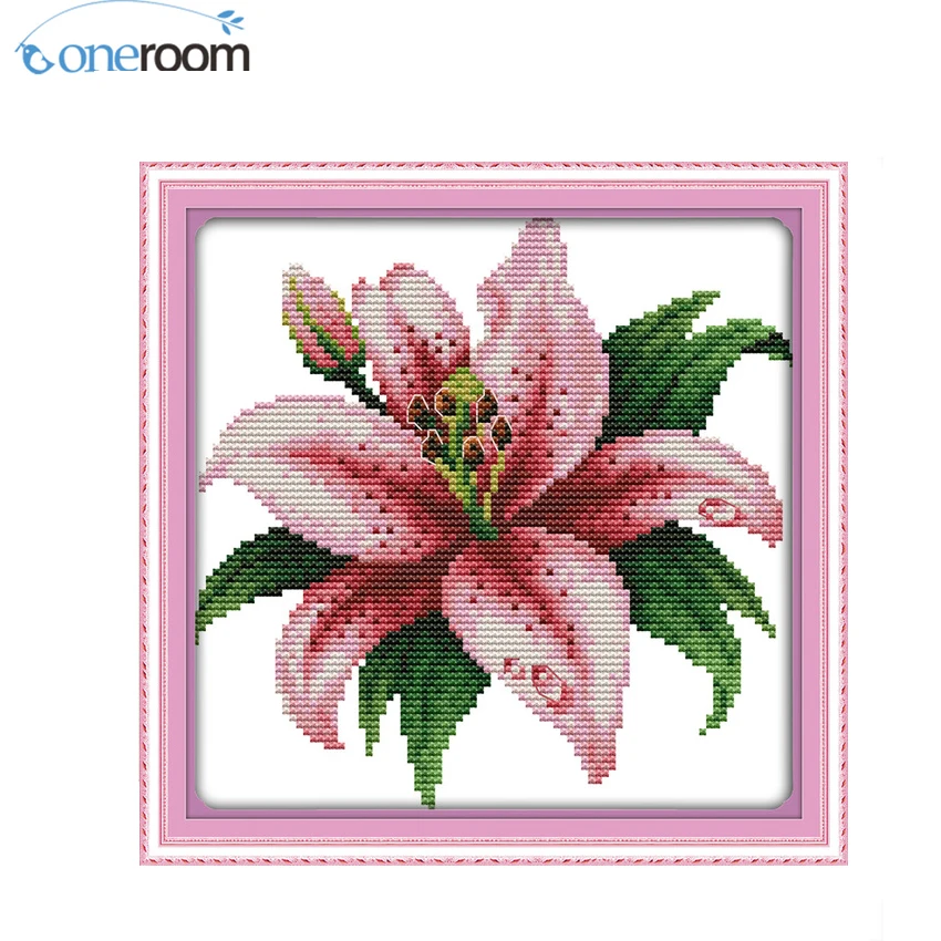 The Blossomed Lily Counted Cross Stitch 14CT Unfinished Cotton Cross