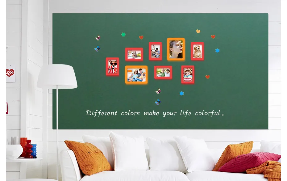 930 Wall Sticker Chalkboard flexible Chalk Board Ferrous Teaching Self-adhesive Board Green Board Color Hold Magnets Wall Decor_15