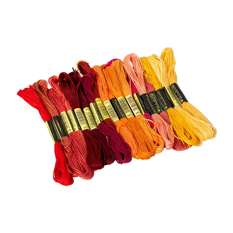 Нитки для вязания нитки мулине 100 шт./партия, нитки для вышивки, нитки для вышивания многоцветные, нитки для вышивки крестиком, хлопковые