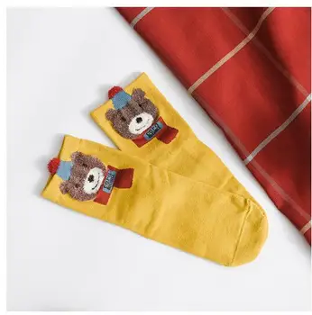 

4 pairs/ lot! New Design Cartoon Christmas gift holder Women Cotton Socks wholesales