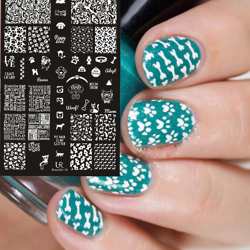 ネイルエンボスプレート 大きなフルーツサイズ 9 5x14 5cm かわいい犬の幾何学的な雪片 マニキュア Diy ネイルアート ネイルアートテンプレート 1個 Nail Art Templates Aliexpress