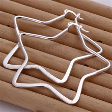 Красивые серебряные серьги с пентаграммой, популярные модные ювелирные изделия, подарок на Рождество