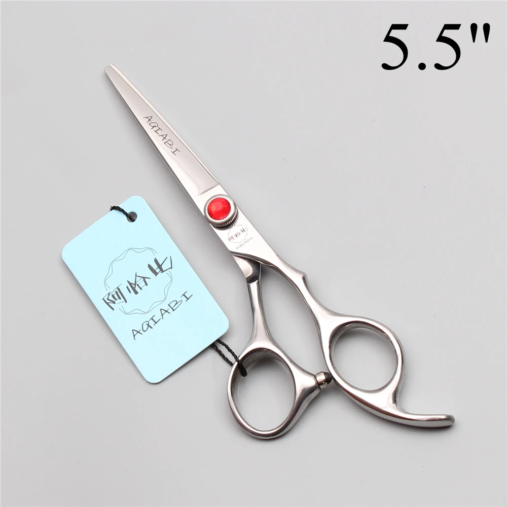 5.5" 16cm 440C AQIABI Brand Hairdressing Scissors Cutting Shears Normal Scissors Styling Tools