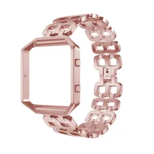 Роскошные Нержавеющая сталь Браслет Смарт часы ремешок+ чехол для fitbit Blaze jun27#2