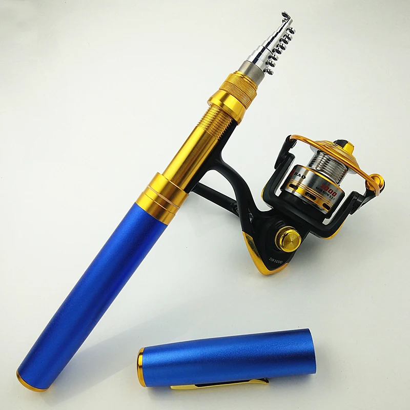 pen shape rod spinning telescopic pocket rod rock