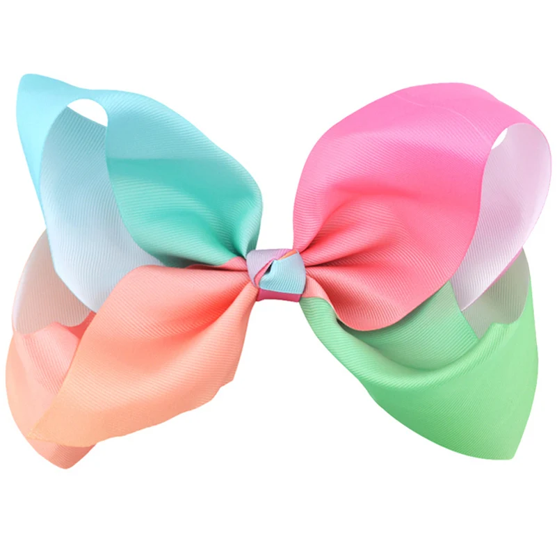 Женская заколка бант с радужным принтом 8 дюймов|bow clip|hair bow clipgirls hair accessories |