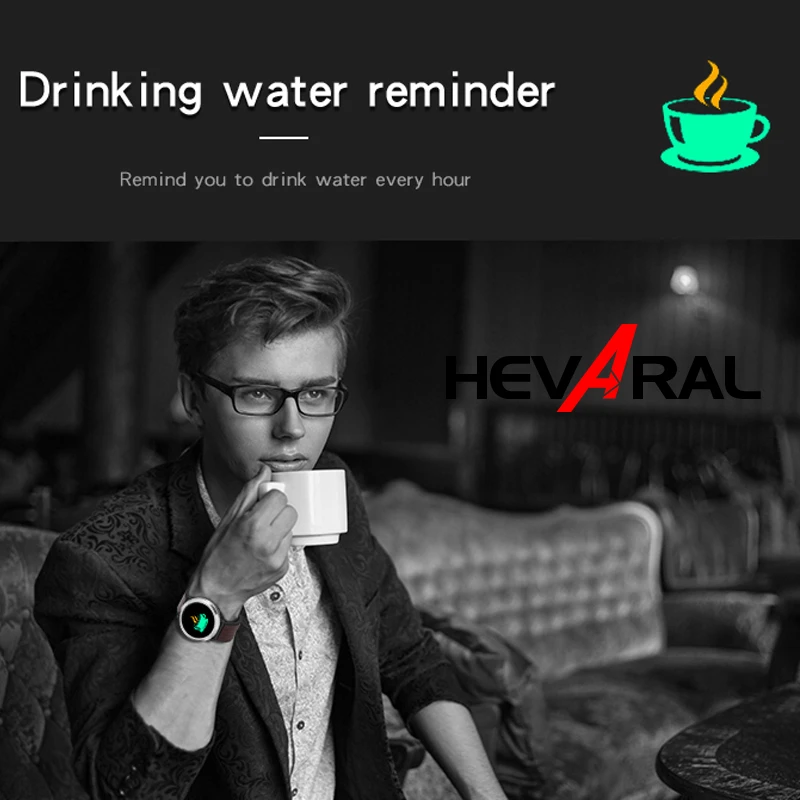 Hevaral Smart Watch 3D Dynamic UI GPS Android Smartwatch Heart Rate Blood Pressure Monitor Relogio IP67 Sports Pedometer For Men