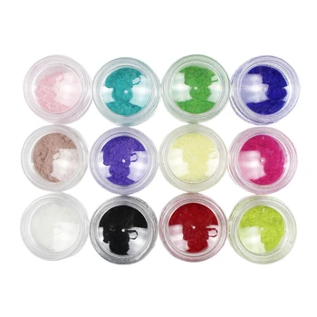 

12 Colors Velvet Flocking Dust Powder Glitter Set For Nail Art Tip Decoration DIY Manicure Nail Design UV Gel Dip Pigment Powder