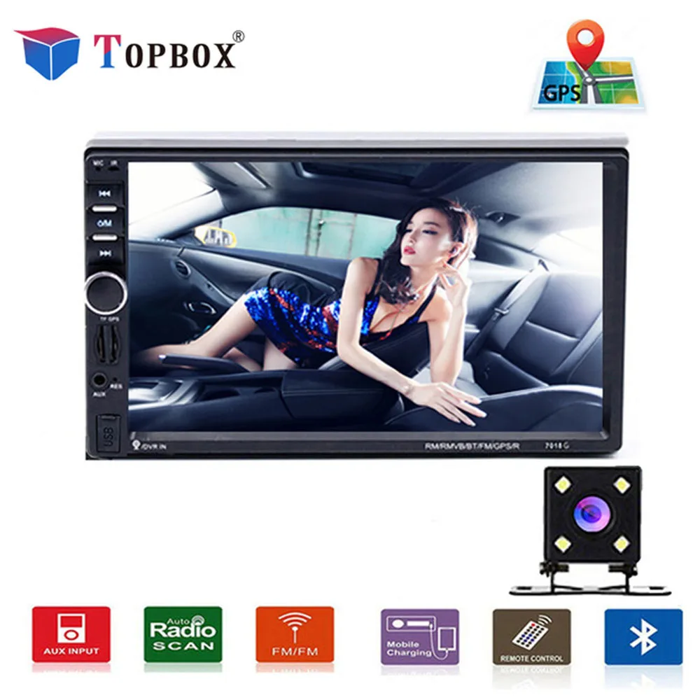 

Camecho Car Radio HD 7" Touch Screen Stereo 2 Din Bluetooth FM ISO Power SD USB Aux Input Mp5 Player No or With Camera