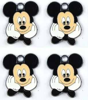 

Wholesale Free shipping New 20pcs Mickey Head Metal Charm Pendants DIY Jewelry Making