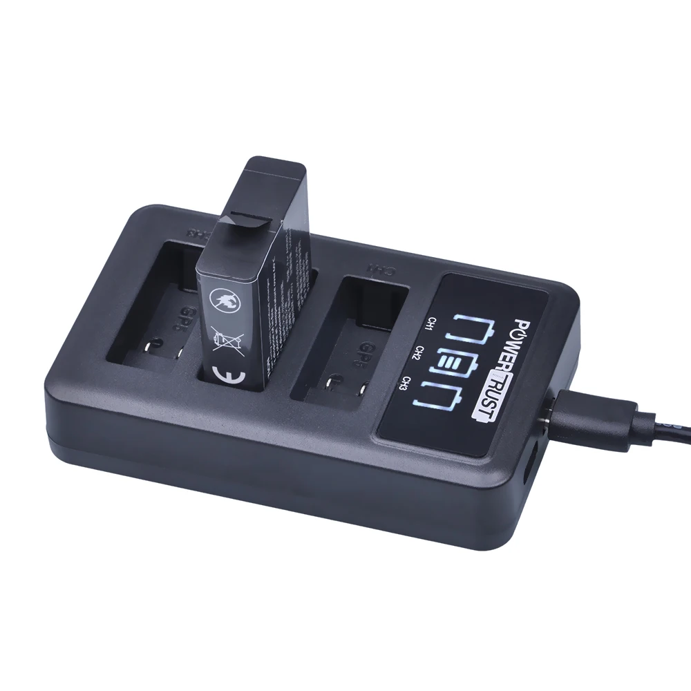 para Nova Gopro Bateria + Led Carregador com tipo c Porta para Gopro 3 Slots Hero 5 6 Gopro7 Ação Câmera 7 8 Ahdbt-501 Usb - Image 4