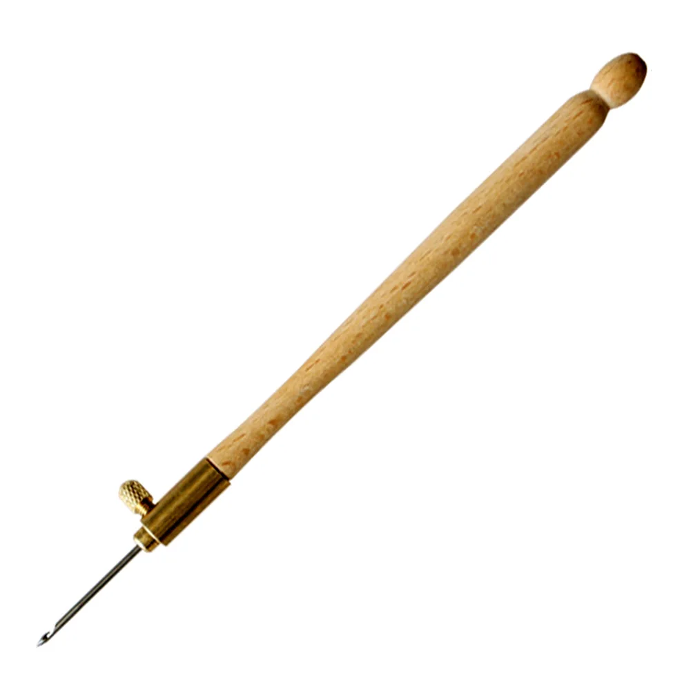 

3 In 1 Knitting Embroidery Wooden Handle Metal Craft Needles Crochet Set Tambour Weave Tools DIY Crochet Hook Sewing Beading