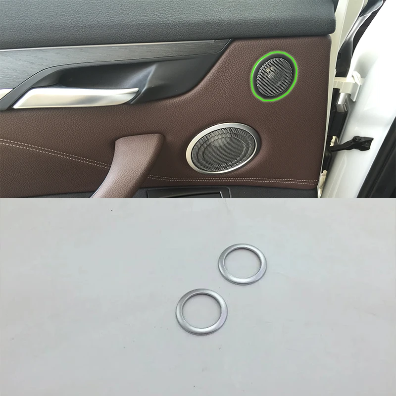 

Car Accessories Interior Decoration Rear Door Stereo Speaker Frame Cover Trim For BMW X1 2016 Car Styling