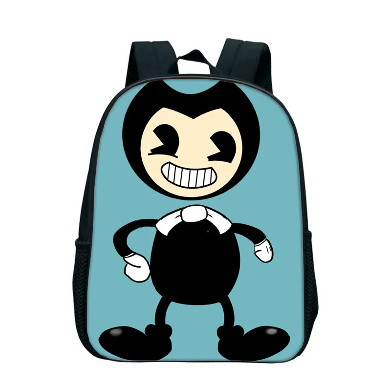 

2018 Bendy and The Ink Machine Backpacks For Kids Boys School Bags Nylon Zipper Bookbags Kindergarten Baby Book Bags Gifts