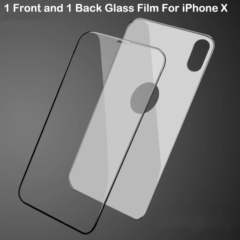 

Anti-Dust Screen Protector For iPhone X Front and Back Full Tempered Glass 10 PCS 20 PCS 3D 9H Explosion Proof Protective Film