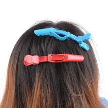 5 шт./компл. Аллигатор Заколки для волос клюв Секционирование зажим шпильки Парикмахерские Ножницы Уход за волосами Инструменты для укладки волос аксессуар цвета: черный, фиолетовый, синий