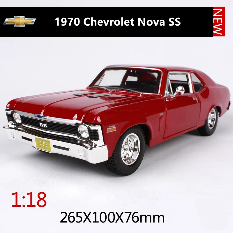 Maisto 1:18 1970 Chevrolet Nove ss Ретро мускул Автомобиль Моделирование сплава Ретро модель автомобиля классическая модель автомобиля украшение