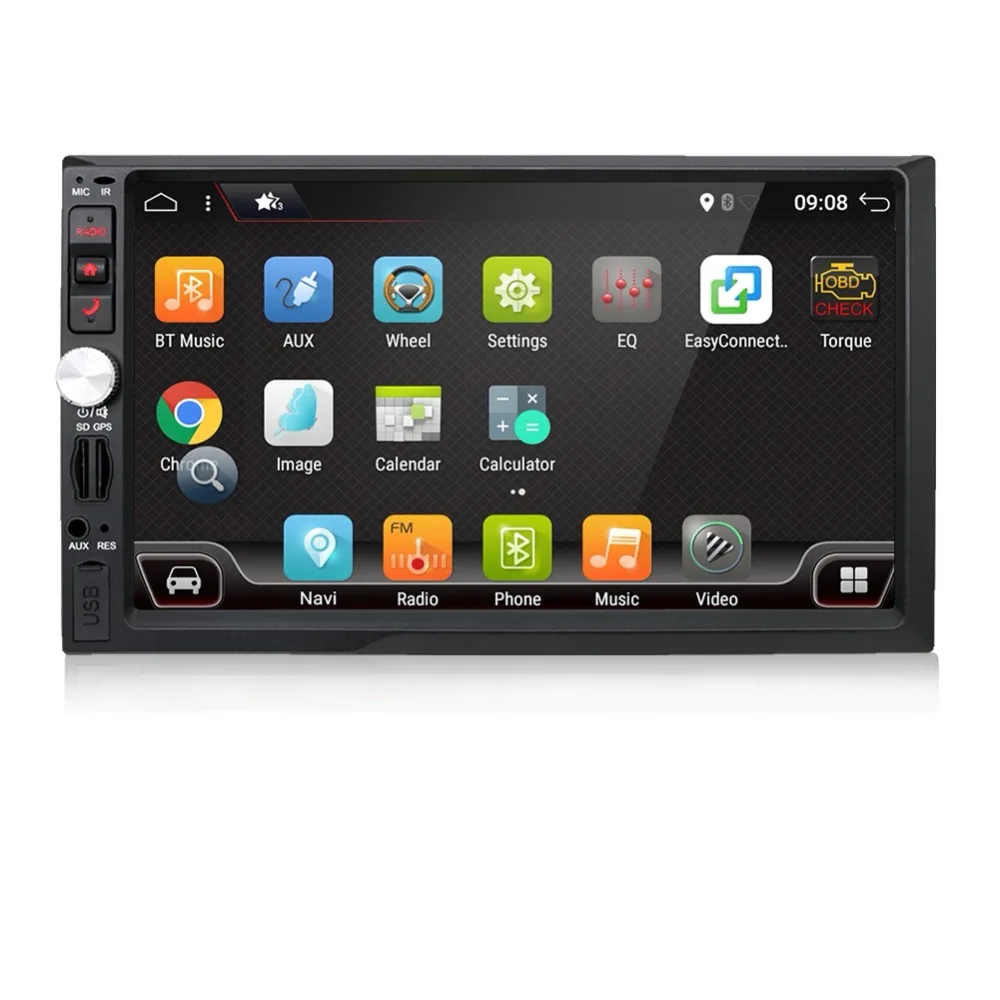 Best Bosion Android 7.1 7 inch Universal Car Stereo GPS Navigation 2 Din Radio AUX Bluetooth Camera For Volkswagen/Ford fiesta etc 21