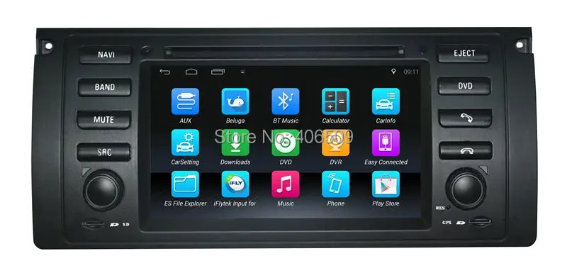 Discount Android 8.0 Car DVD Player for BMW E39 5 Series X5 E53 M5 with GPS Navigation Radio BT USB SD AUX Audio Stereo 4Core 4G+32G 1