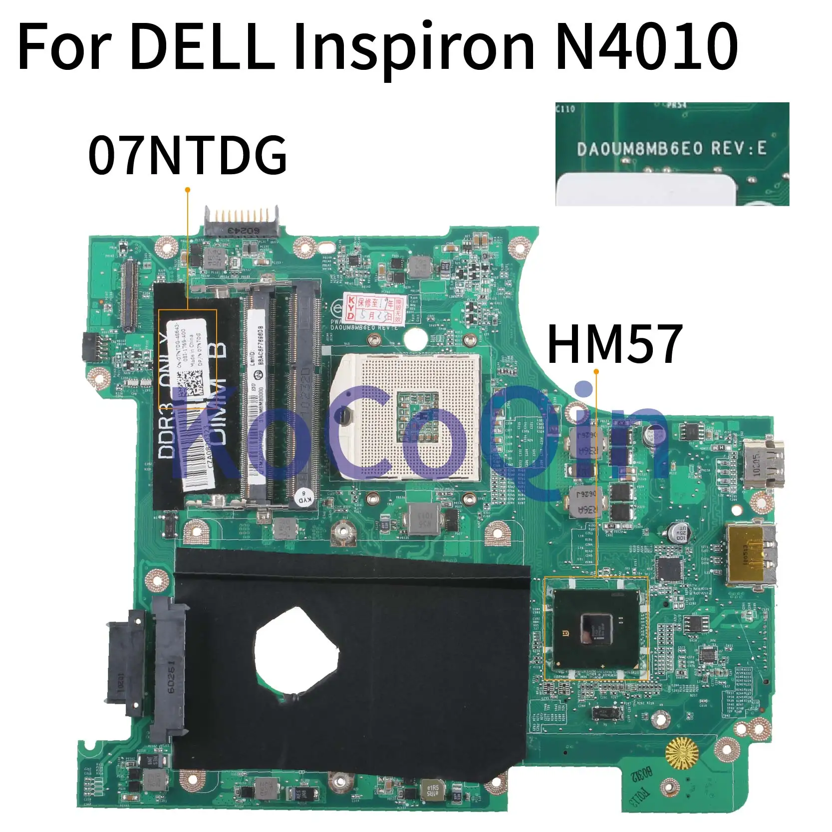Материнская плата для ноутбука KoCoQin DELL Inspiron 14R N4010 материнская CN 07NTDG DA0UM8MB6E0