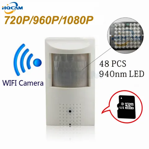 ip sem Fio Wifi Slot p 960 1080 Sony Imx335 Pir Estilo Interno Onvif Câmera Invisível 940nm ir Led Built-in Mic Camhi tf 5mp 720
