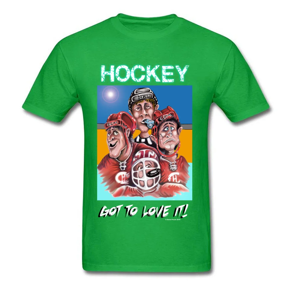 Hockey Round Collar T Shirt Summer Tops Shirts Short Sleeve 2018 Discount Cotton comfortable Tops & Tees Fashionable Mens Hockey green
