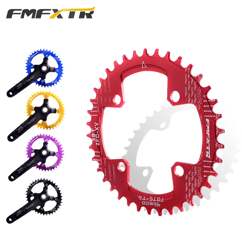 دراجة جولة شكل ضيق واسعة Chainwheel 32 T/34 T/36 T/104BCD Chainring الدراجة دائرة Crankset واحد لوحة دراجة أجزاء