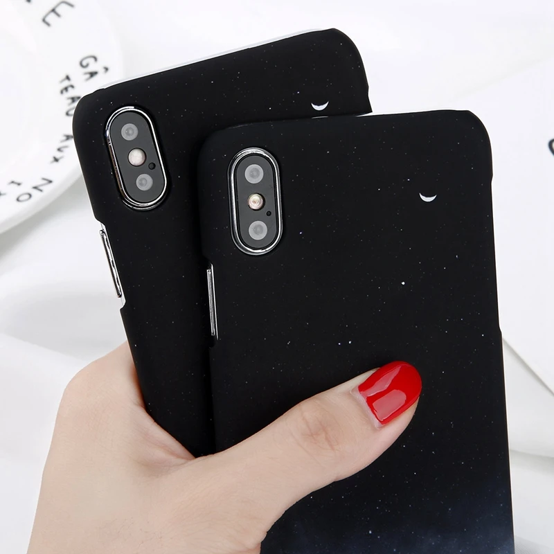 Lovebay Hard Plastic Phone Case For iPhone X XR XS Max 8 7 6 6s Plus PC Back Cover Cartoon Starry Sky Moon Ultra-thin Cases Lovebay Hard Plastic Phone Case For iPhone X XR XS Max 8 7 6 6s Plus PC Back Cover Cartoon Starry Sky Moon Ultra-thin Cases
