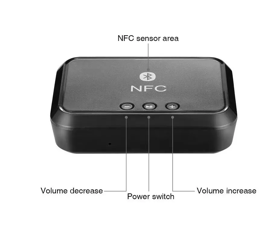 NFC Беспроводной Bluetooth 4,1 аудио приемник портативный Bluetooth адаптер с поддержкой NFC 3,5 мм RCA стерео музыка звук ТВ автомобильный динамик