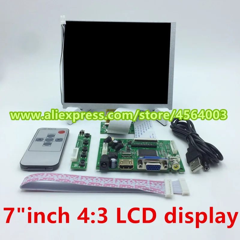 7 дюймов для Raspberry pi PC ttl 800*600 экран дисплей CLAA070MA0ACW 4:3 ЖК-монитор драйвер платы аудио контроллер HDMI VGA 2AV