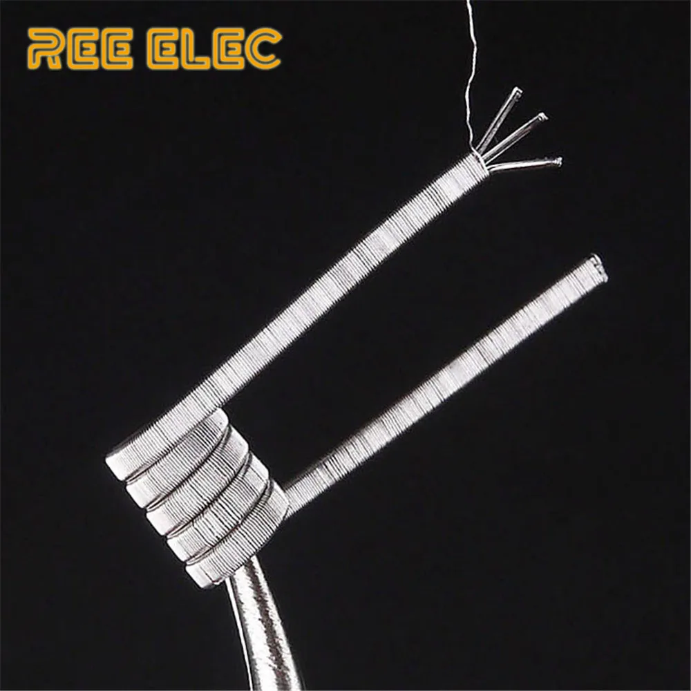 

REE ELEC 3 Core Tornado Clapton Coil 0.28ohm NI80 Prebuilt Coil 40GA+3*28GA Electronic Cigarette RDA Atomizer Accessories