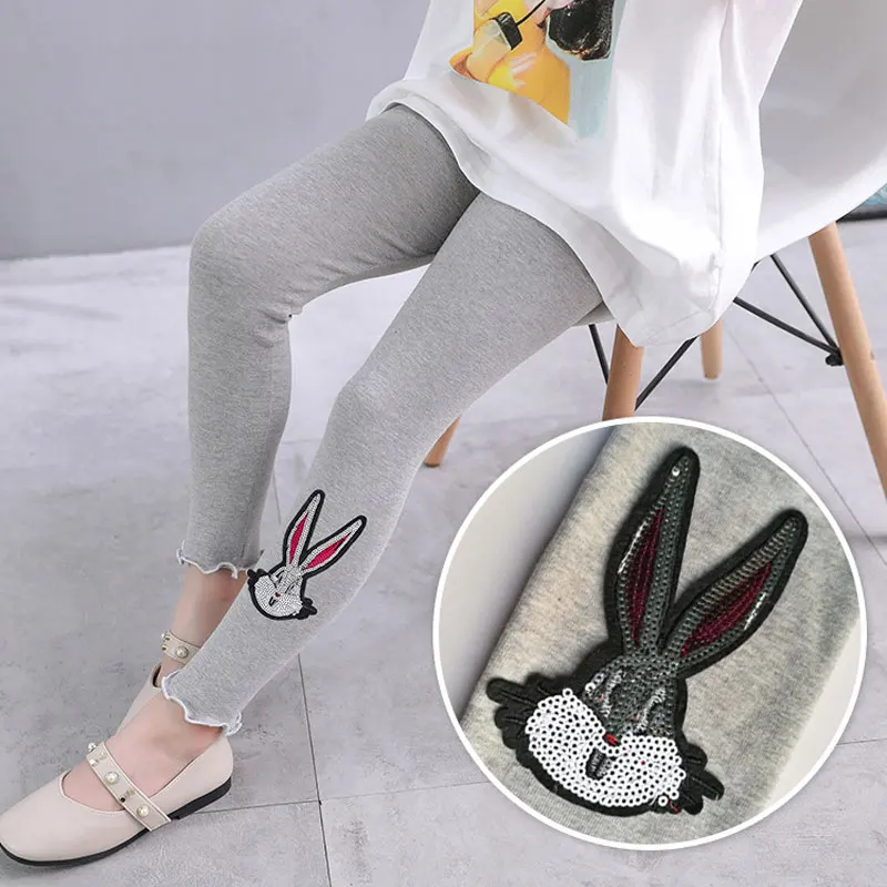 

New Summer Baby girl leggings Kids Children Embroidery Cartoon Classic Leggings girls pants Girls legging 2-8Y baby girl legging