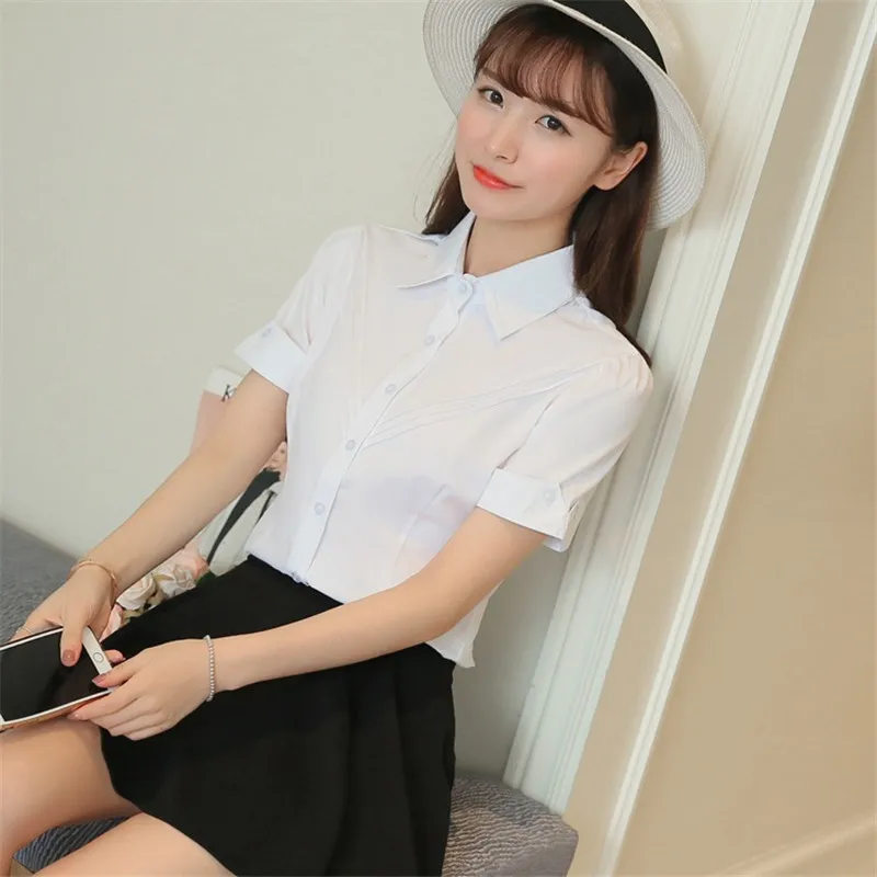 S Gran Verano Ropa De Camisa Delgado Tamaño Corta Coreana Gasa Desainer Las 2017 xxl Casual Mujeres Manga Bodycon Moda wTPqnxS1